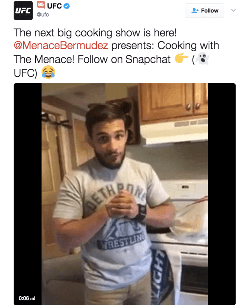 La serie di cucina guidata da video di UFC è popolare tra gli spettatori.