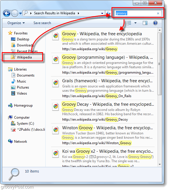 utilizzare un connettore di ricerca federato di Windows 7