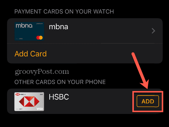 Apple Pay aggiunge la carta esistente