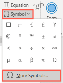 Simbolo, più simboli in Word su Windows
