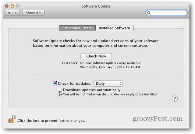 Configura la funzione di aggiornamento software di Apple OS X Lion