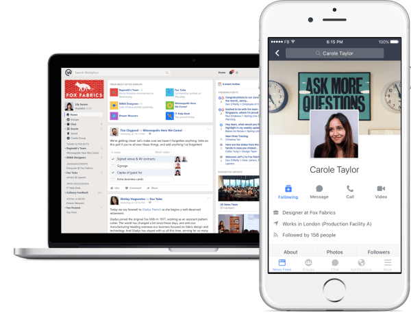 Facebook sta introducendo una versione gratuita di Workplace, il suo strumento di social networking per consentire ai lavoratori di chattare e collaborare.