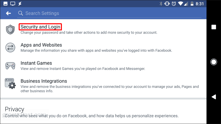 sicurezza e login di facebook
