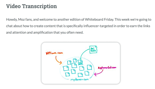 Moz fornisce una trascrizione video completa per Whiteboard Friday.
