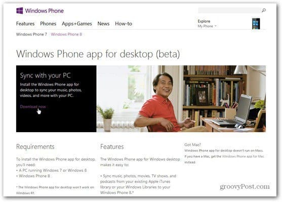 download del software Windows Phone 8