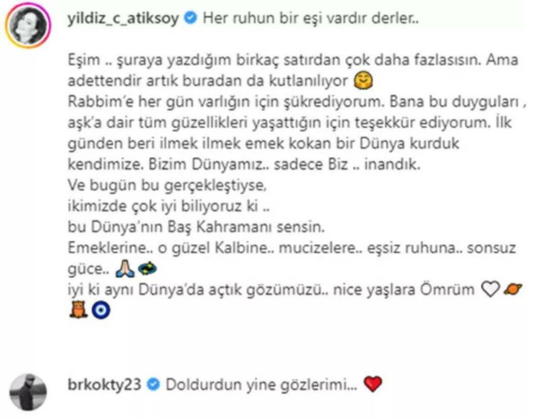È così che Yıldız Çağrı Atiksoy ha festeggiato il compleanno di Berk Oktay