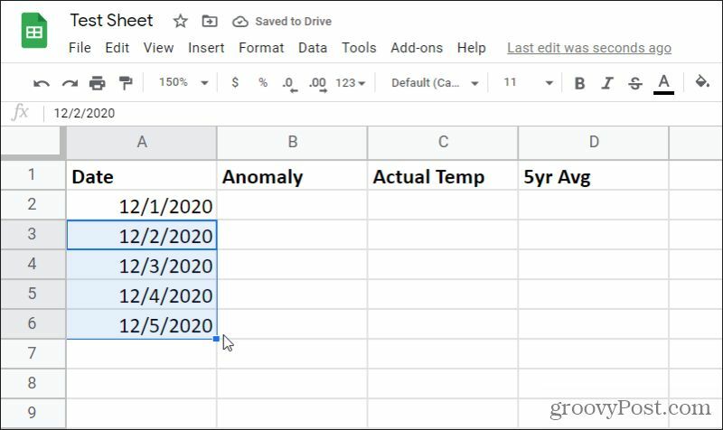 compilazione automatica della data