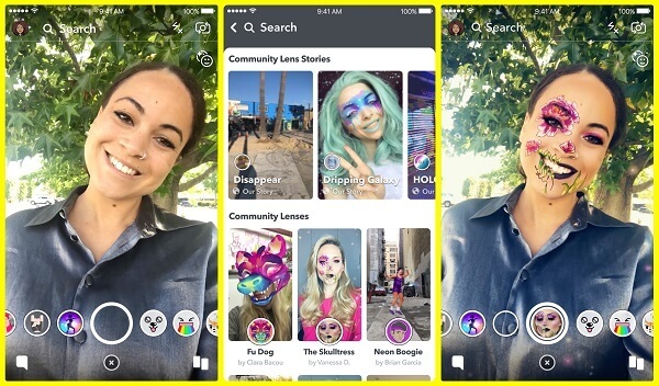 Snapchat lancerà Lens Explorer, un modo più semplice per scoprire e sbloccare migliaia di Lenti costruite da Snapchatter in tutto il mondo.