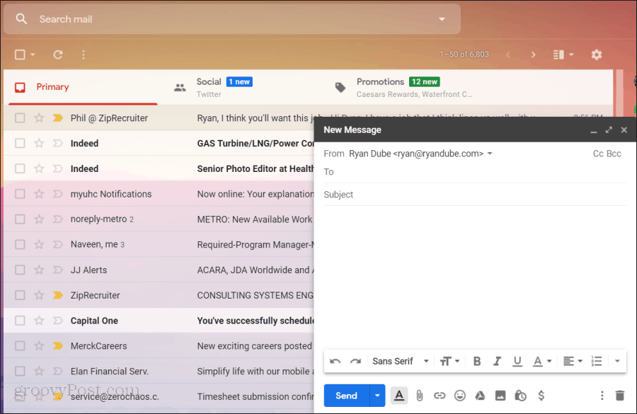 Utilizzo di Gmail in GSuite