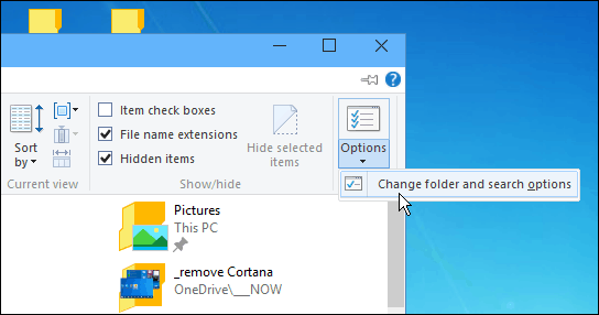 Vista Esplora file di Windows 10