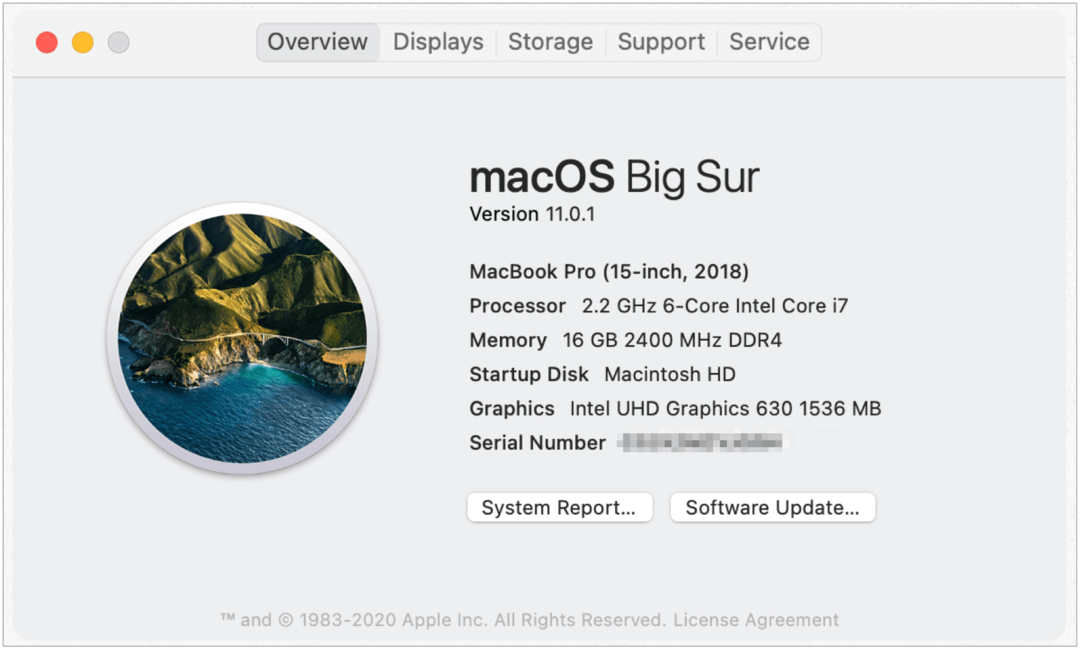 Esempio di versione per Mac