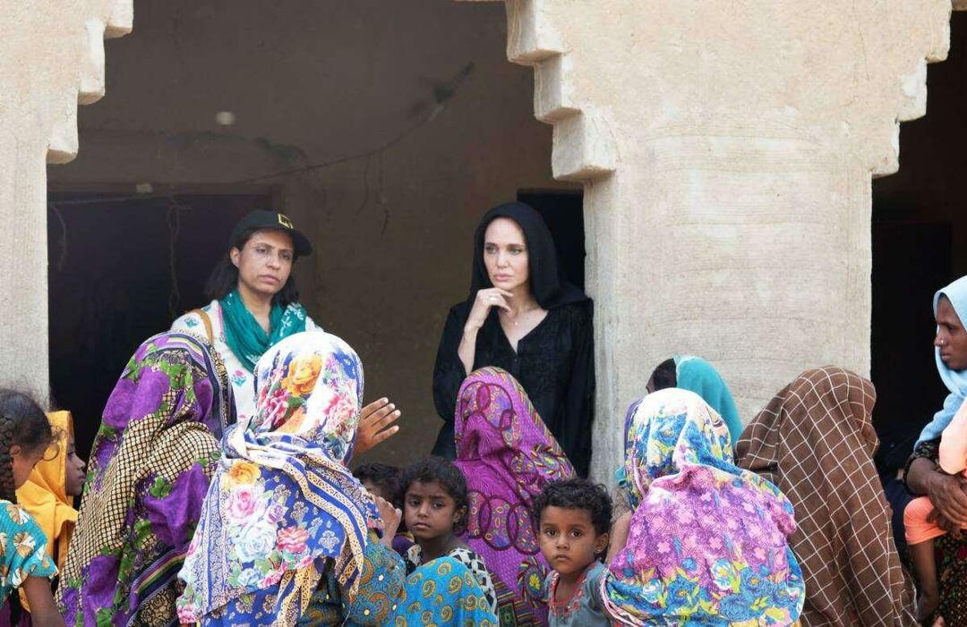  Angelina Jolie ha fatto appello alla comunità internazionale per aiutare il Pakistan.