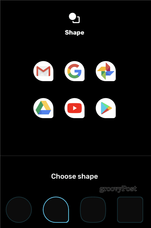 Icona del menu Google Pixel Style