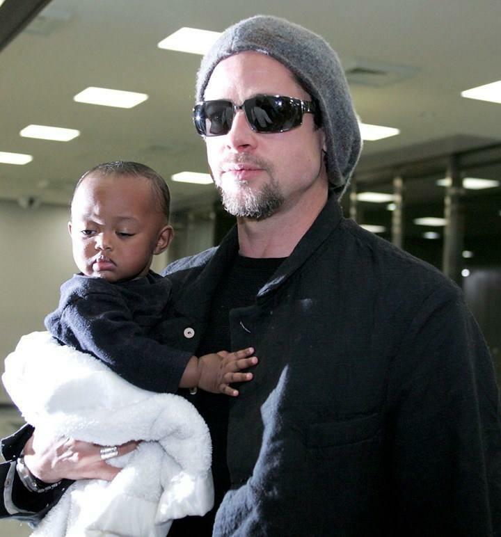 Brad Pitt e la piccola Zahara
