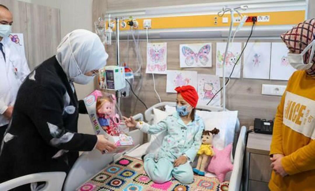 Emine Erdogan ha visitato i bambini malati di cancro! 