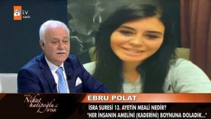 Ebru Polat si è collegato al programma di Nihat Hatipoğlu