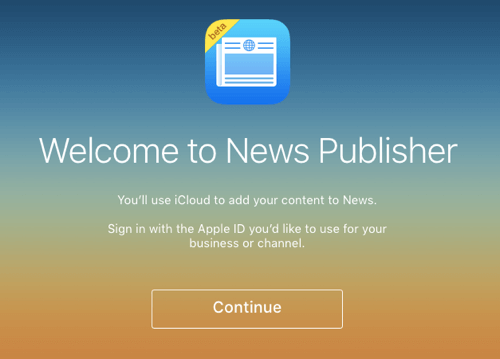 accesso a Apple News Publisher