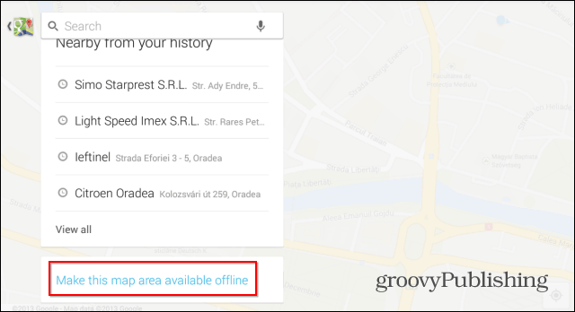 Salva Google Maps per l'utilizzo offline e avvia la navigazione istantaneamente