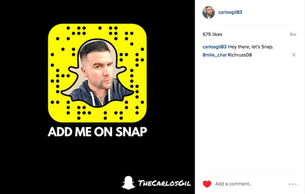annuncio Instagram per promuovere l'esempio di snapchat