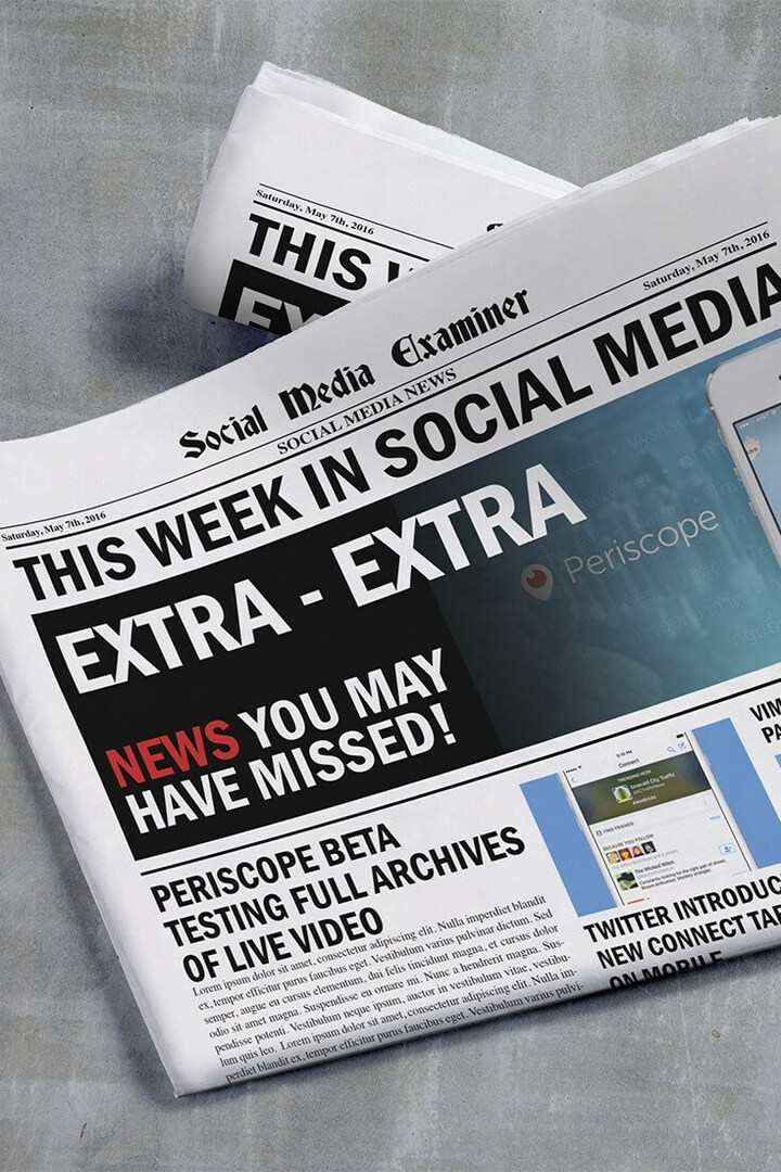 Periscope salva i video in diretta oltre le 24 ore: questa settimana nei social media: Social Media Examiner