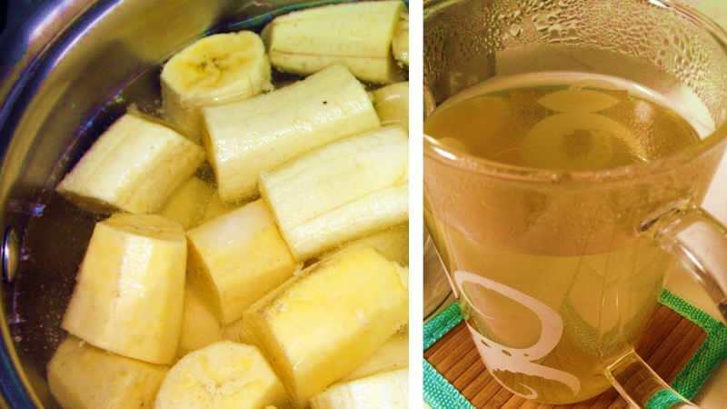 Il tè alla banana contiene alti livelli di potassio