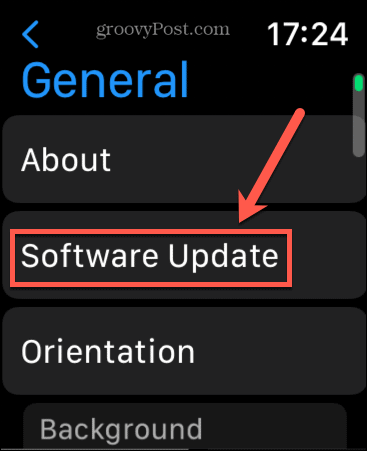 aggiornamento del software dell'orologio Apple