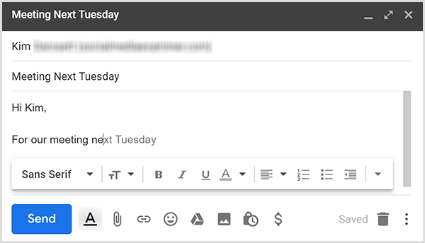 Gmail Smart Compose utilizza il testo predittivo per aiutarti a scrivere rapidamente le email.