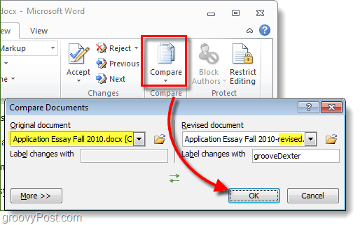 confrontare o combinare i documenti di Office dal 2010