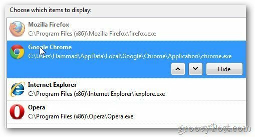 Google Chrome open-con ordine