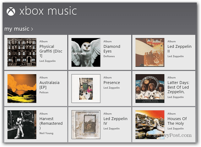 La mia musica Xbox Music App