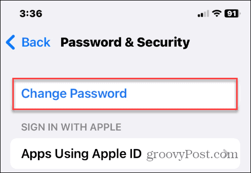 Cambia la password del tuo ID Apple