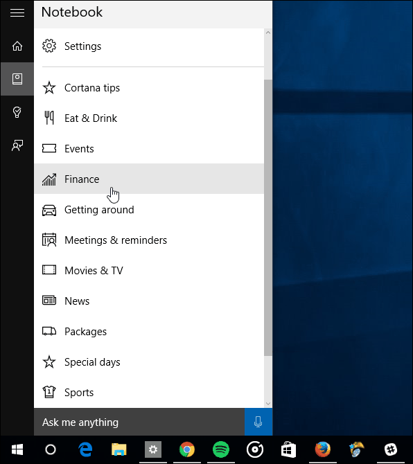 Come gestire le schede informative Cortana in Windows 10