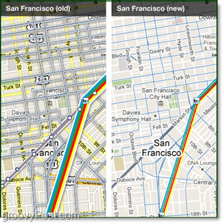 confronto mappe di transito di google