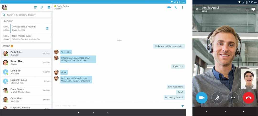 Microsoft rilascia Skype for Business per Android