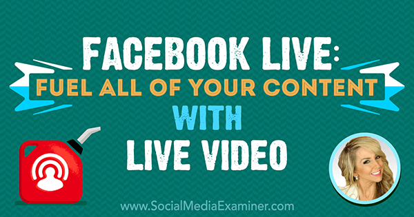 Facebook Live: alimenta tutti i tuoi contenuti con video in diretta con approfondimenti di Chalene Johnson sul podcast del social media marketing.
