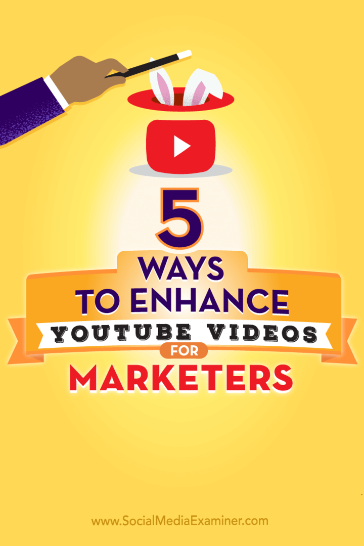 Suggerimenti su cinque modi per migliorare le prestazioni dei tuoi video di YouTube.