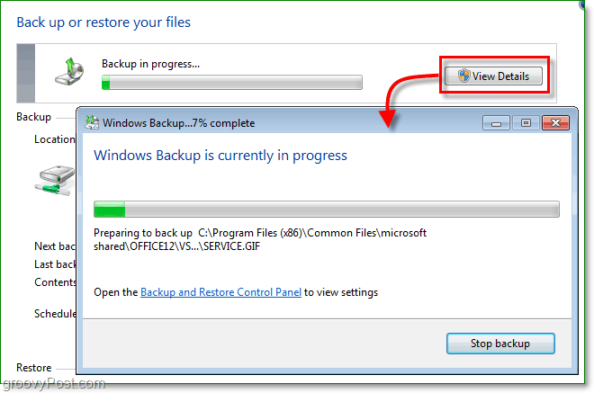 Backup di Windows 7: il backup può richiedere del tempo