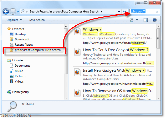 utilizzare un connettore di ricerca per l'elenco dei preferiti per cercare una posizione remota in Windows 7 che in realtà non fa parte del sistema