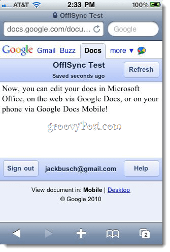 OffiSync: sincronizza Google Documenti con Office 2010