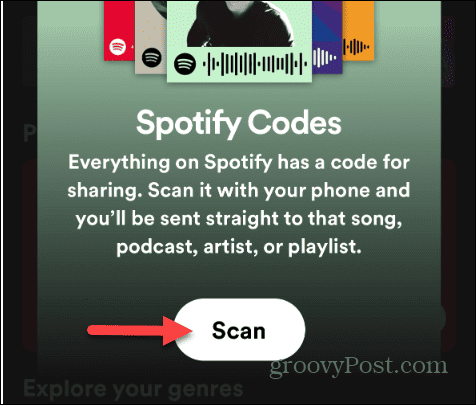 Crea e scansiona codici Spotify