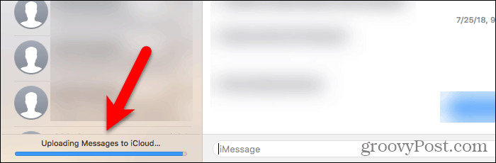 Caricamento di messaggi su iCloud su Mac