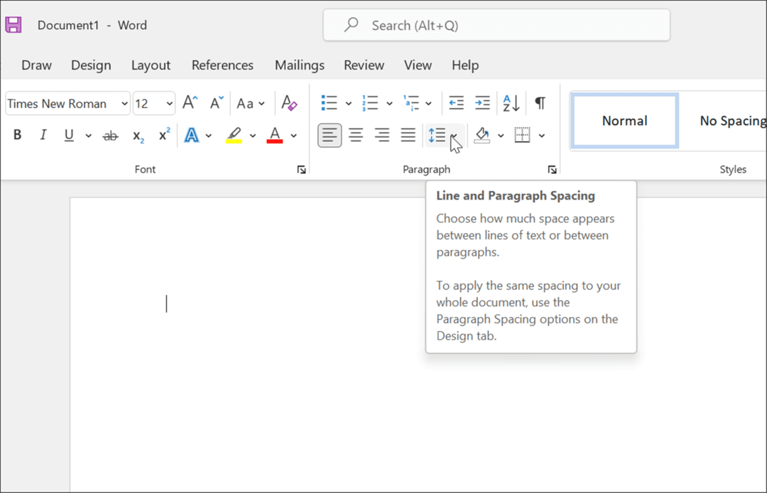 formato di spaziatura stile apa in microsoft word