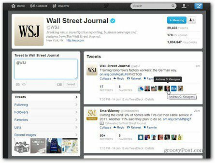 tempo del diario di Twitter Wall Street
