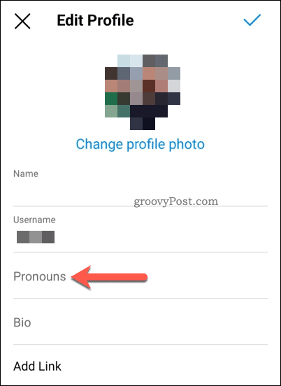 Modificare i pronomi su Instagram