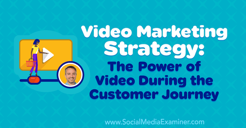 Strategia di marketing video: il potere del video durante il viaggio del cliente con approfondimenti di Ben Amos sul podcast del social media marketing.