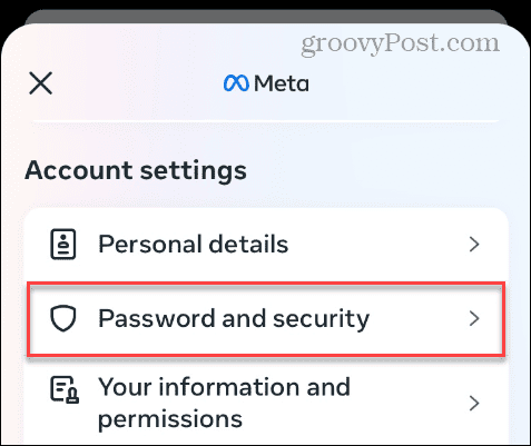 Modifica o reimposta la tua password Instagram