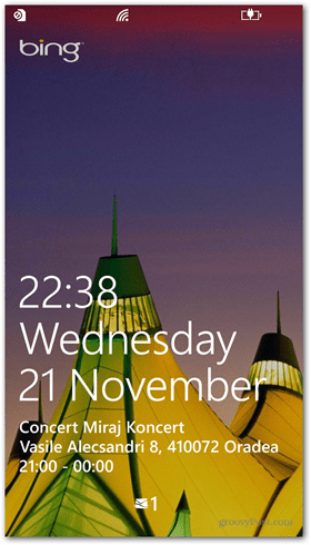Windows Phone 8 Stato rapido della schermata di blocco