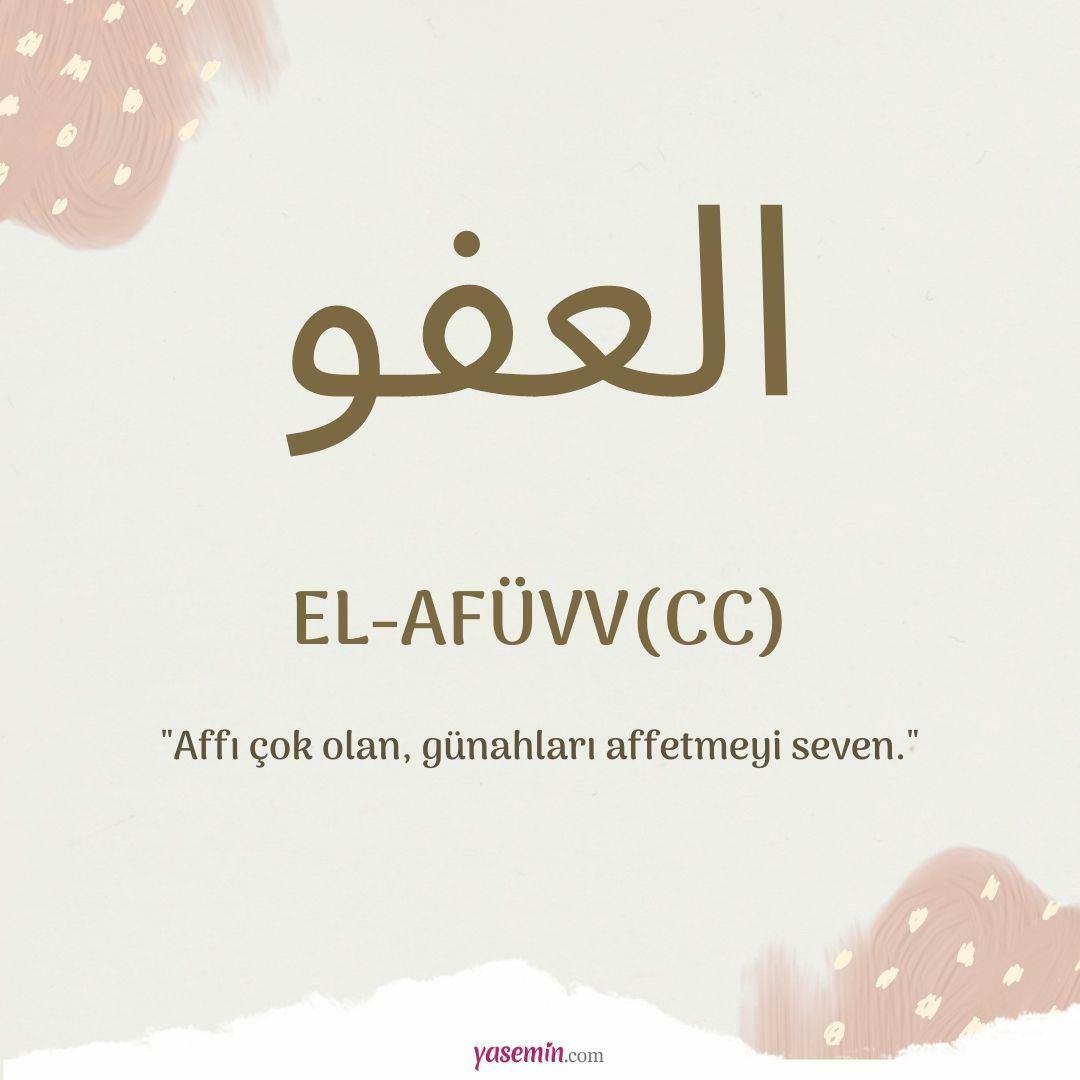 Cosa significa al-Afuw (c.c)?