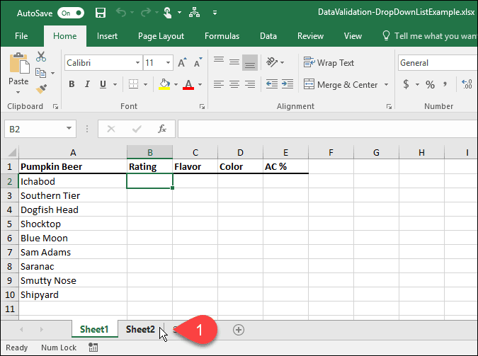 Come creare elenchi a discesa utilizzando la convalida dei dati in Microsoft Excel