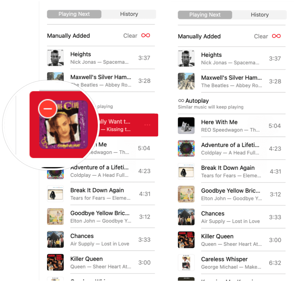 Apple Music Autoplay rimuove il brano